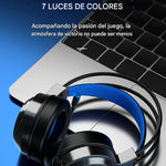 Auriculares Gamer G58/G60 – Sonido 7.1 Estéreo Virtual con LED