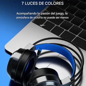 Auriculares Gamer G58/G60 – Sonido 7.1 Estéreo Virtual con LED