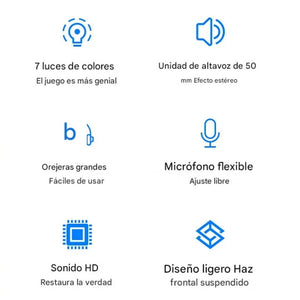 Auriculares Gamer G58/G60 – Sonido 7.1 Estéreo Virtual con LED