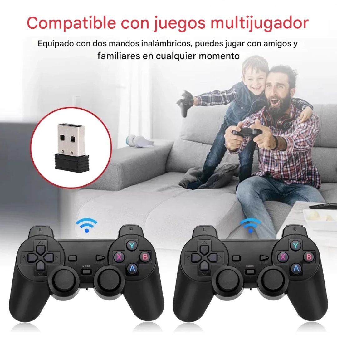GD10 Plus Game Stick 4K HD – 58.000 Juegos Retro
