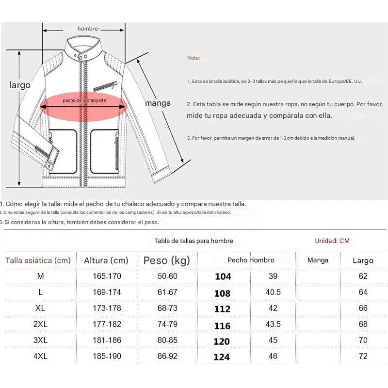 Chaqueta Calefactora Eléctrica Unisex con Tecnología de Grafeno – 9 Zonas de Calor