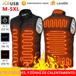 Chaqueta Calefactora Eléctrica Unisex con Tecnología de Grafeno – 9 Zonas de Calor