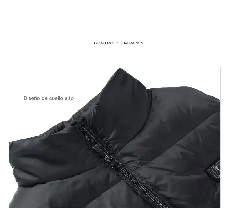 Chaqueta Calefactora Eléctrica Unisex con Tecnología de Grafeno – 9 Zonas de Calor
