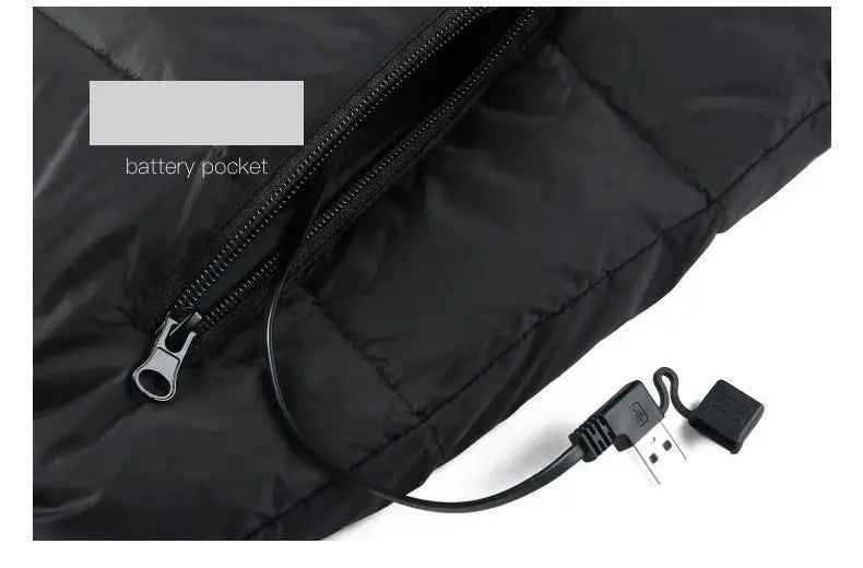 Chaqueta Calefactora Eléctrica Unisex con Tecnología de Grafeno – 9 Zonas de Calor
