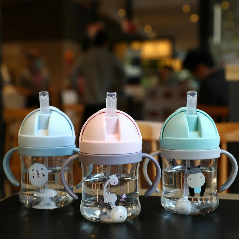 SippySmart™ – Taza Portátil de 250ml con Pajita para Bebés