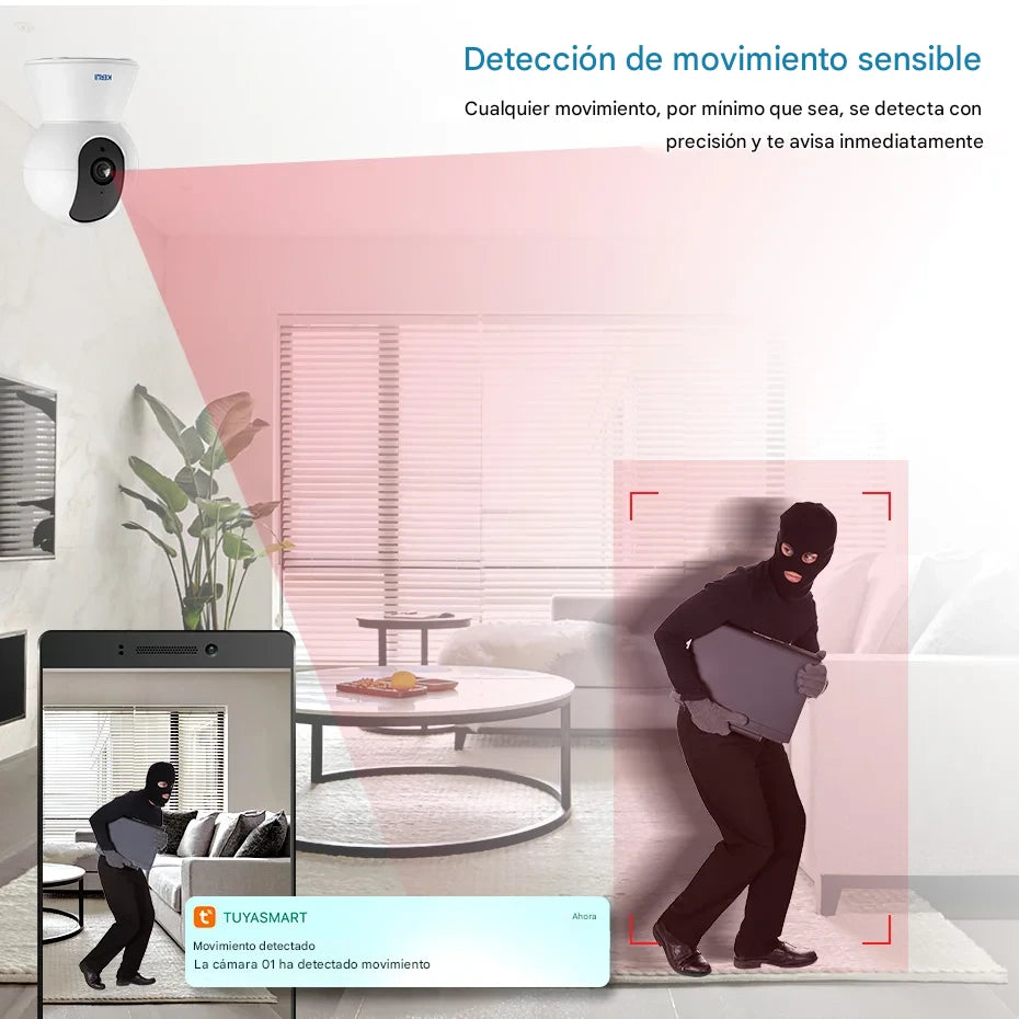 Cámara de Seguridad Inteligente 4K 360 - Protección Avanzada Día y Noche
