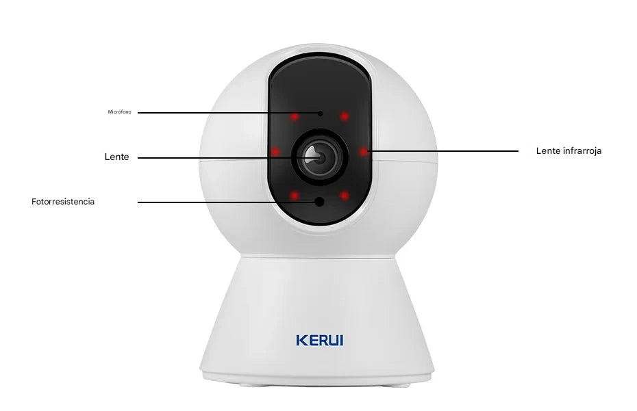 Cámara de Seguridad Inteligente 4K 360 - Protección Avanzada Día y Noche