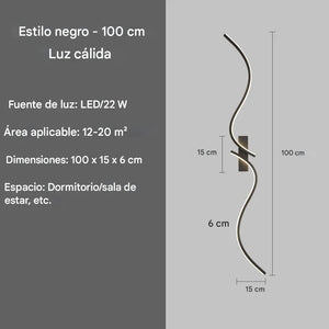 Lámpara de Pared con Letras LED Estilo Nórdico