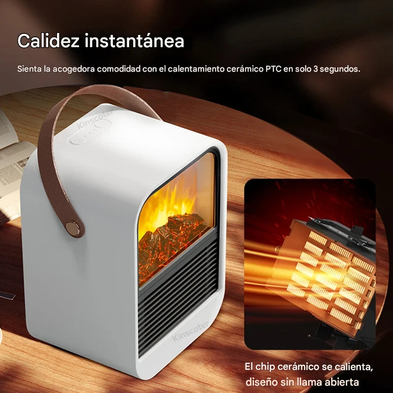 LUMERA™ – Chimenea Eléctrica Portátil con Efecto Llama
