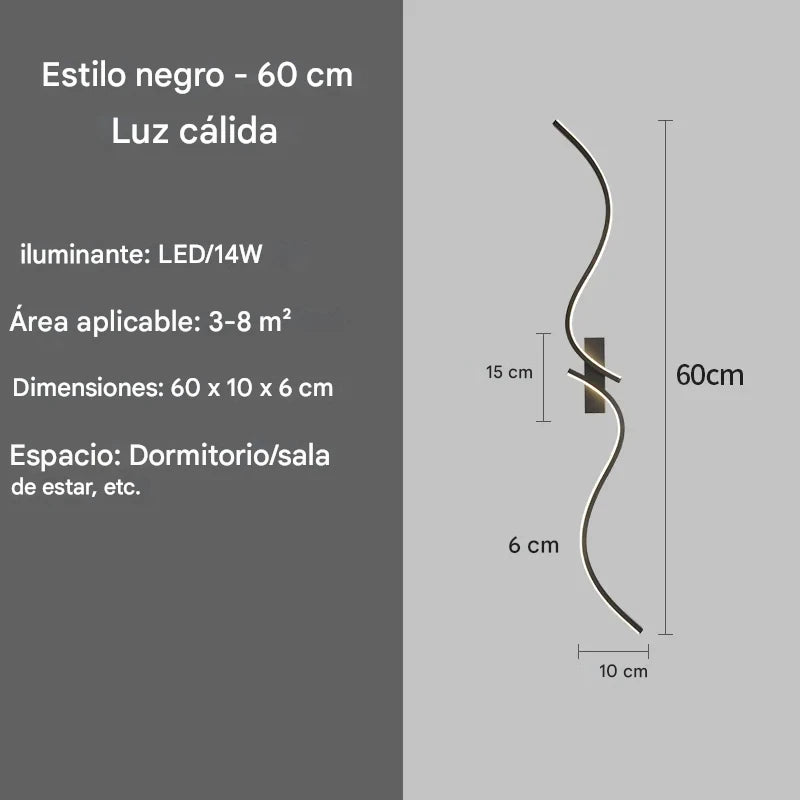 Lámpara de Pared con Letras LED Estilo Nórdico