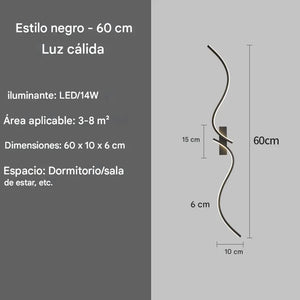 Lámpara de Pared con Letras LED Estilo Nórdico