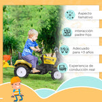TRACTIKID™ – Tractor Infantil con Pedales, Remolque y Excavadora