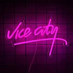 Letrero de Neón Vice City – Estilo Retro en Rosa