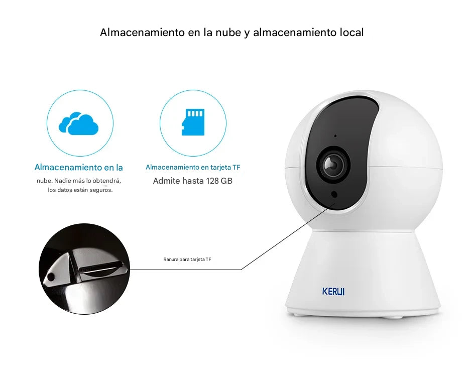 Cámara de Seguridad Inteligente 4K 360 - Protección Avanzada Día y Noche