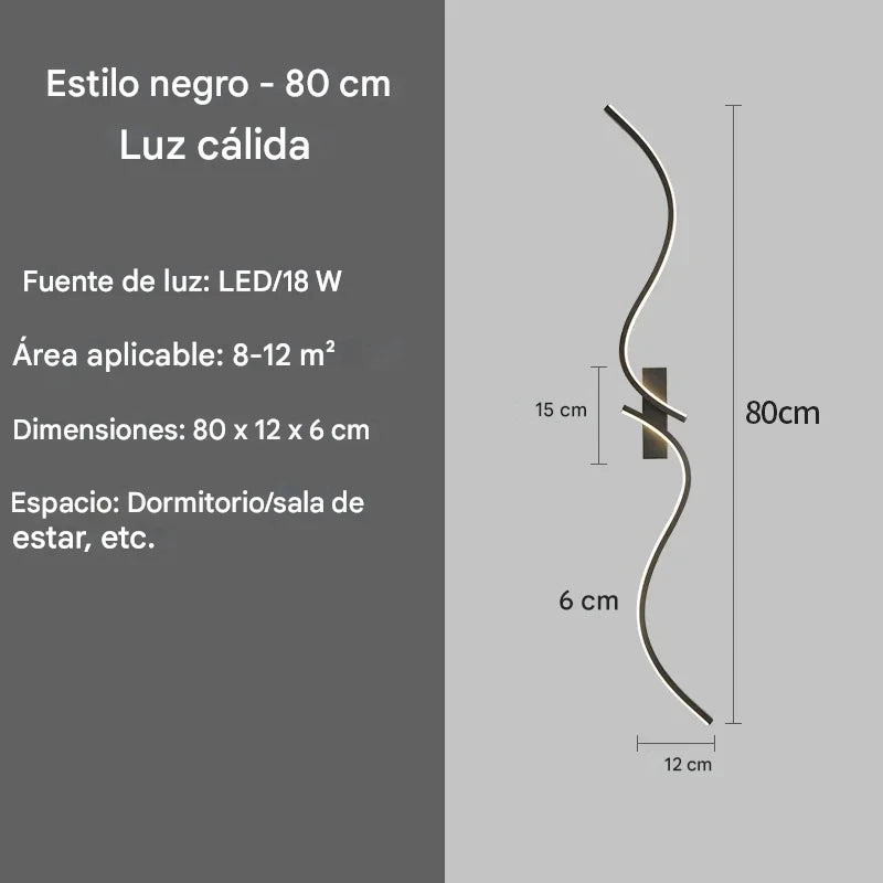 Lámpara de Pared con Letras LED Estilo Nórdico