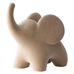 ELEVA™ – Escultura Decorativa de Elefante en Resina Flock Blanca