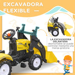 TRACTIKID™ – Tractor Infantil con Pedales, Remolque y Excavadora
