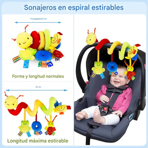 SpiraPlay™ – Juguete Sensorial en Espiral para Asiento de Coche y Cochecito