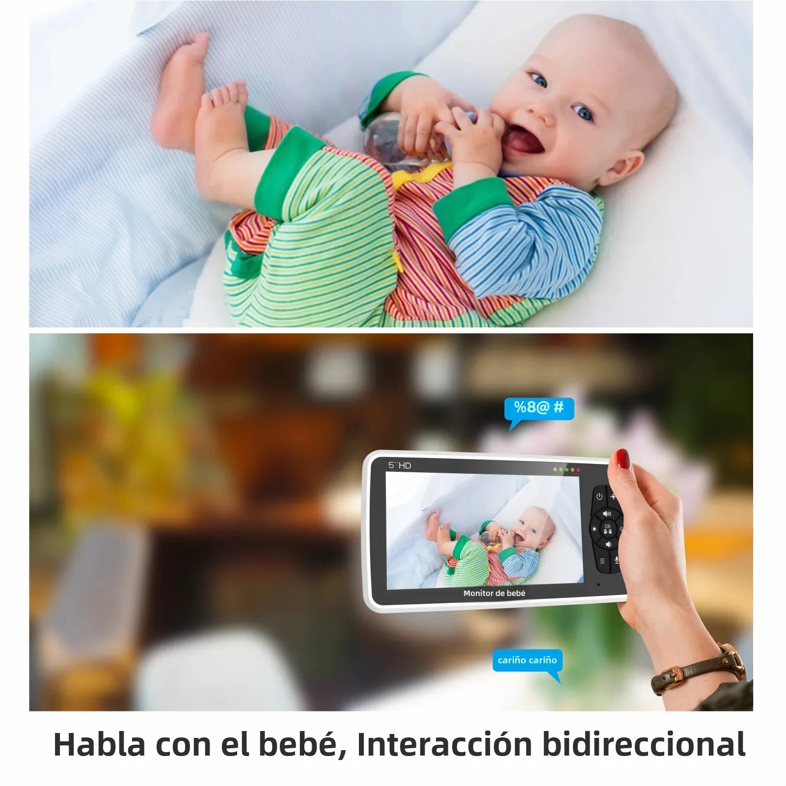 Vigilabebés VisionNest™ – Monitor de Video 4k